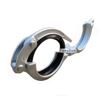 Concrete pump quick clamp/coupling